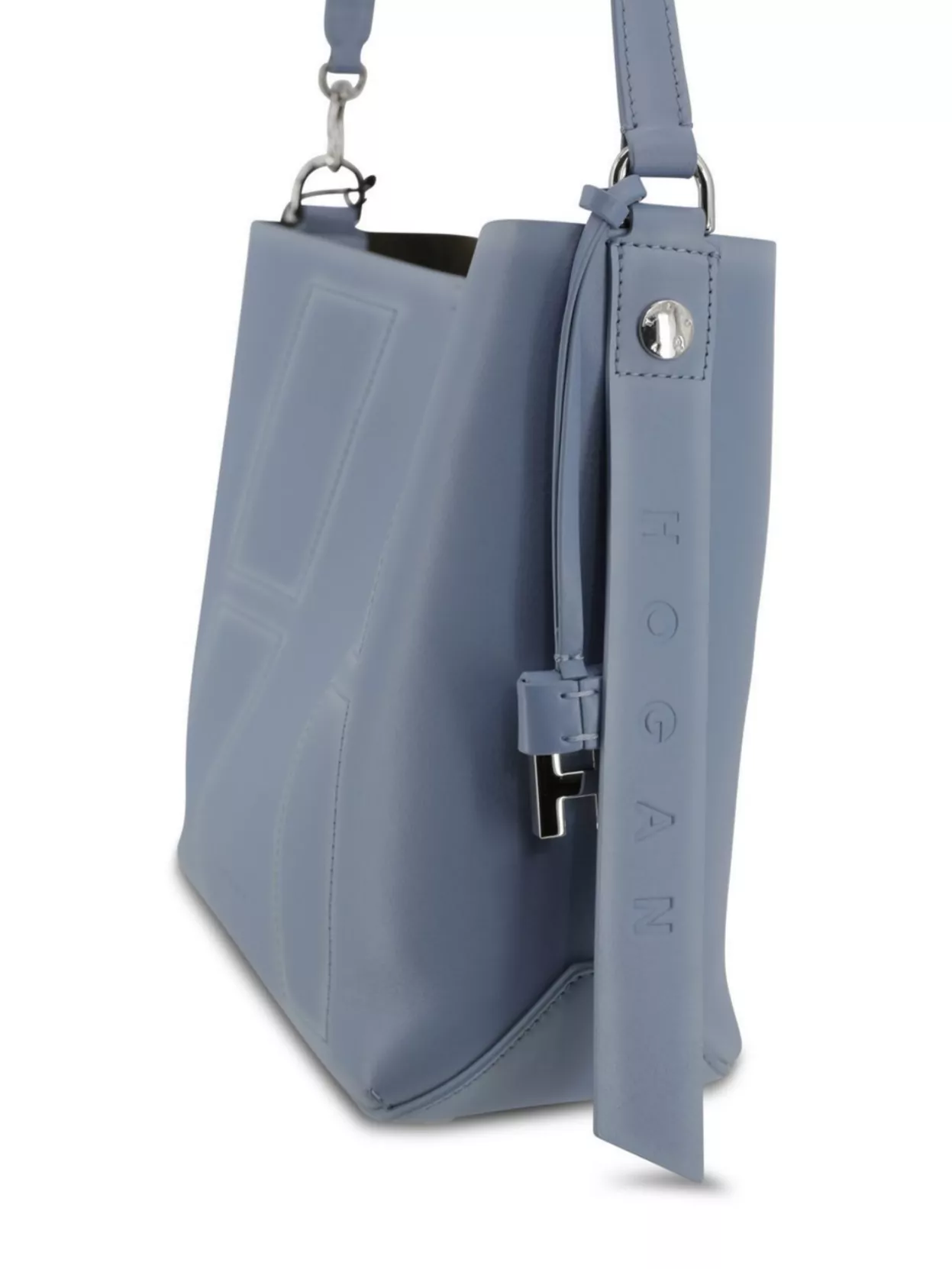 Hogan Calfskin Leather Shoulder Bag With Adjustable Strap