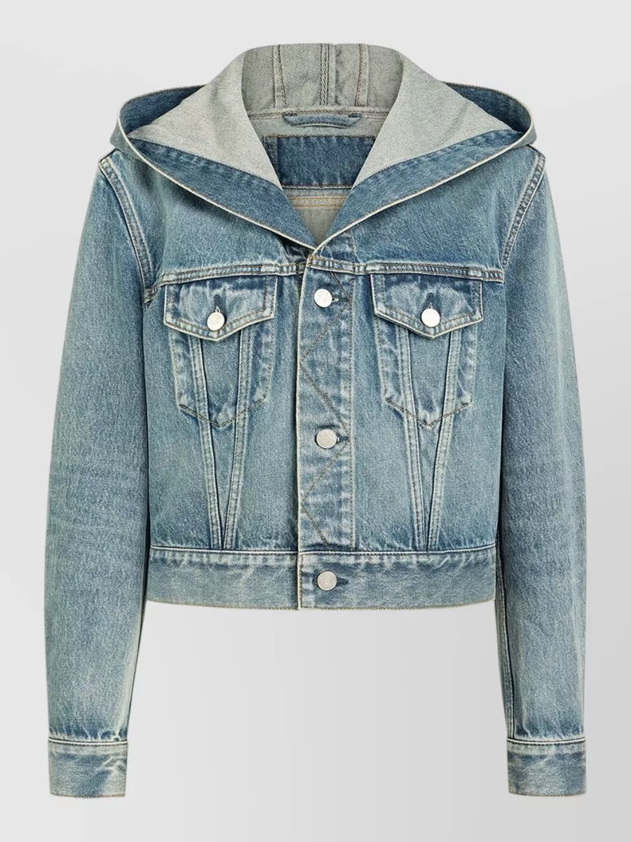 Alaïa hooded denim jacket