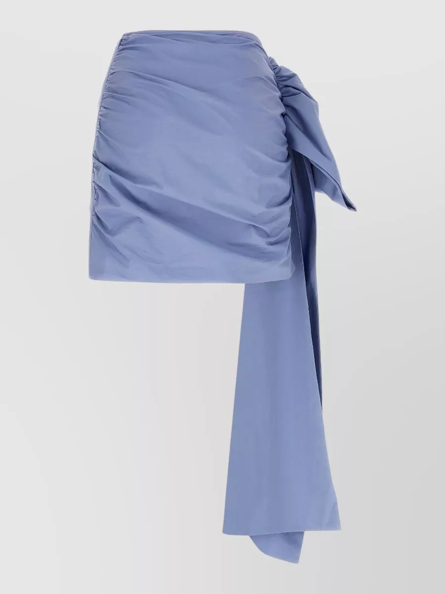 Self-Portrait cotton asymmetric mini skirt