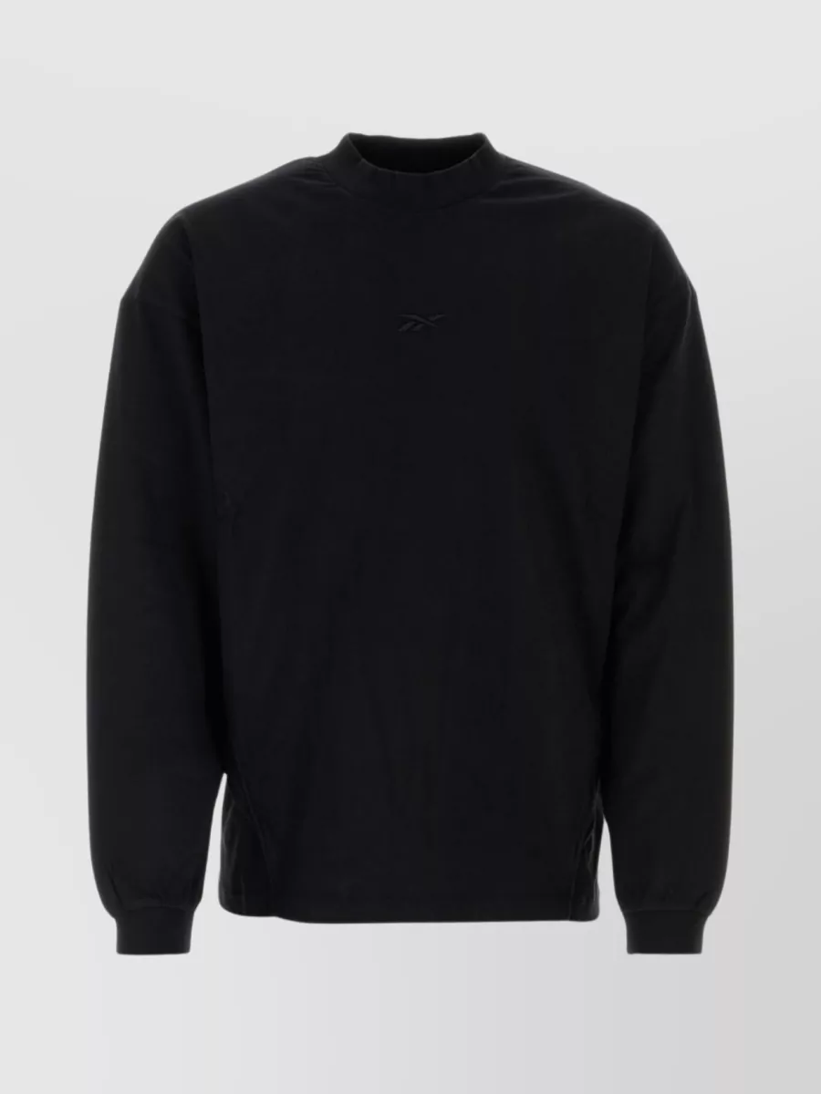 Shop Reebok Cotton Oversize Long Sleeve T-shirt In Black