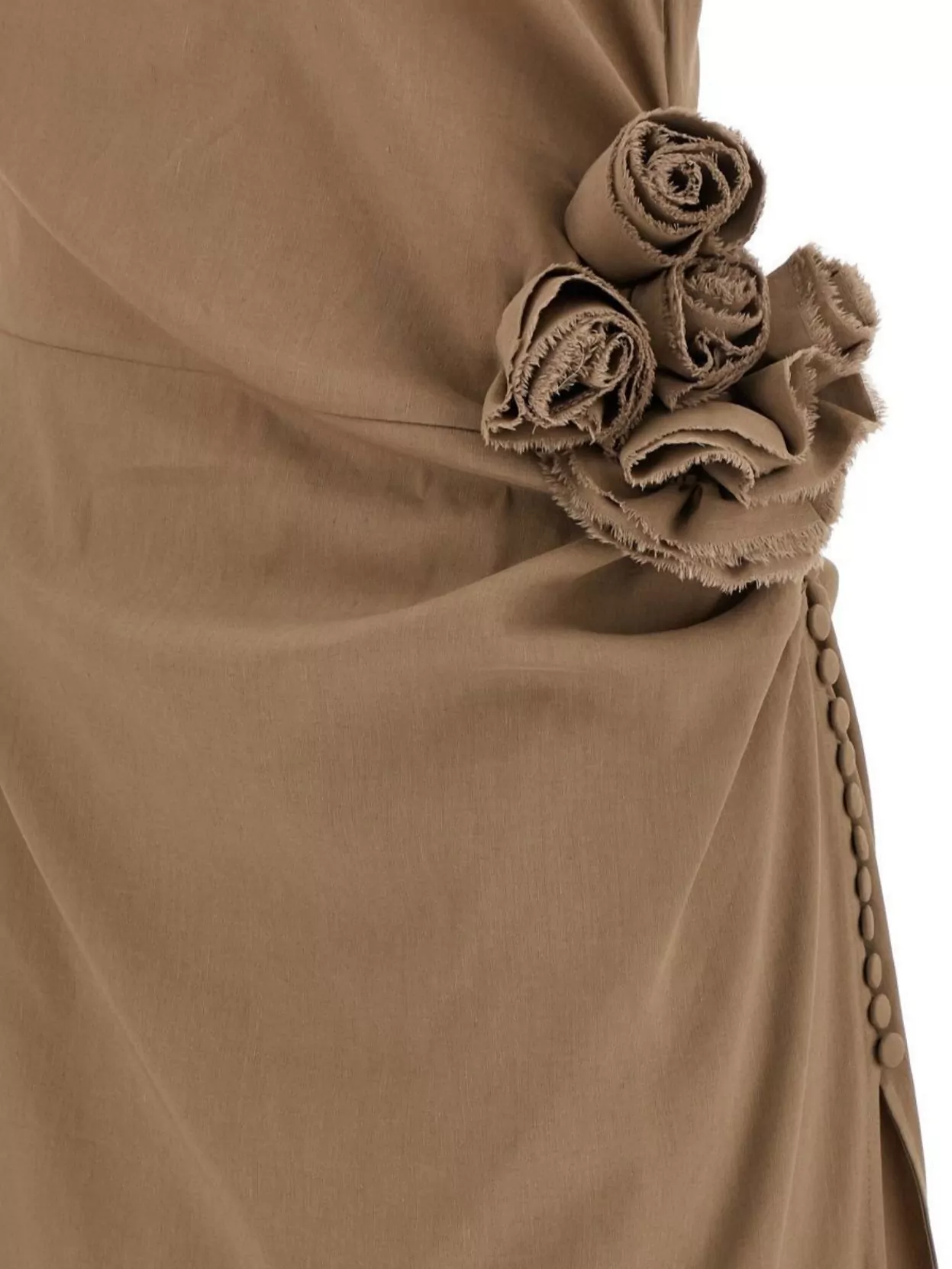 Magda Butrym Embellished Floral Halter Dress With Side Draping