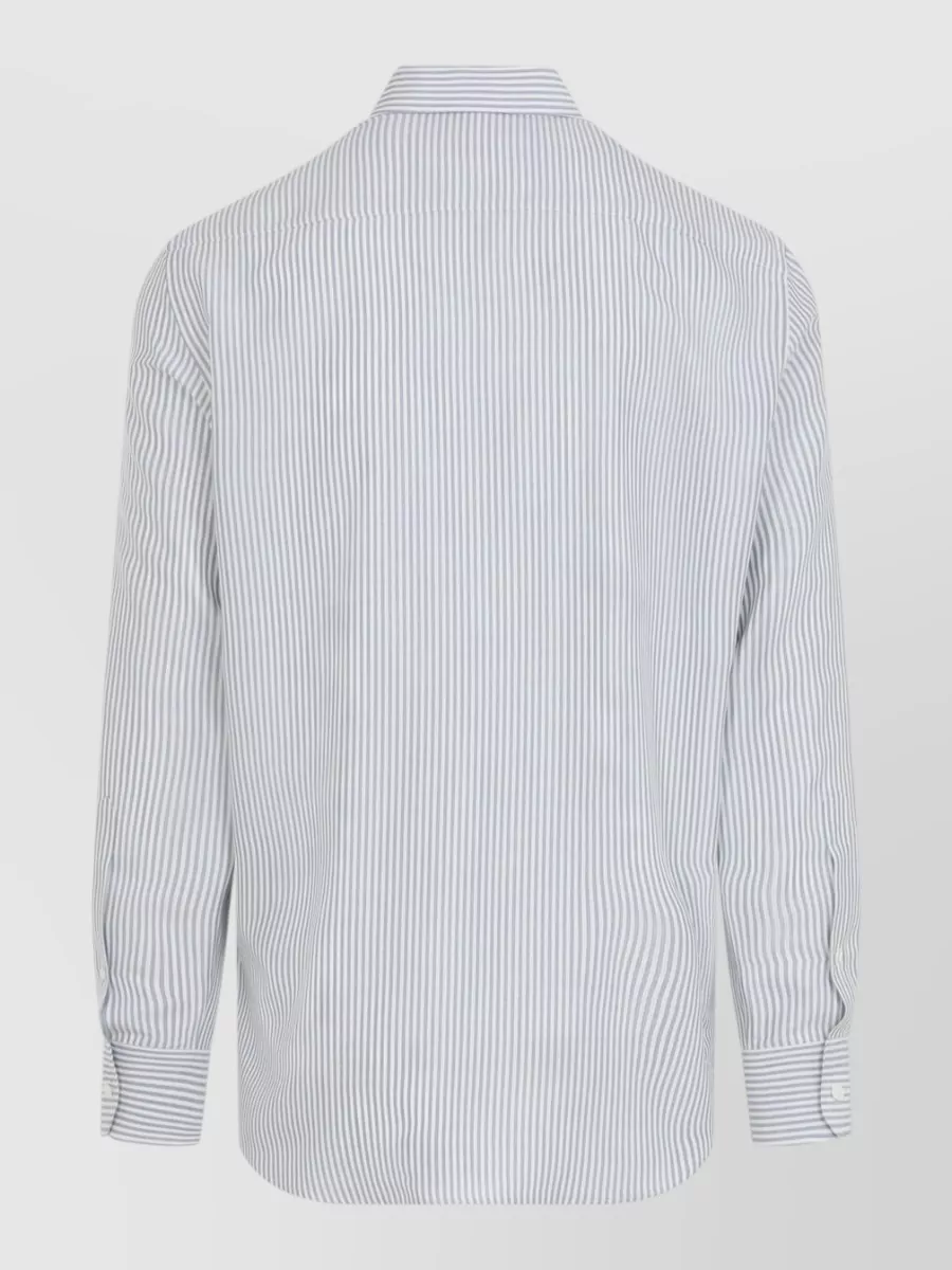 Zegna Striped Silk Shirt