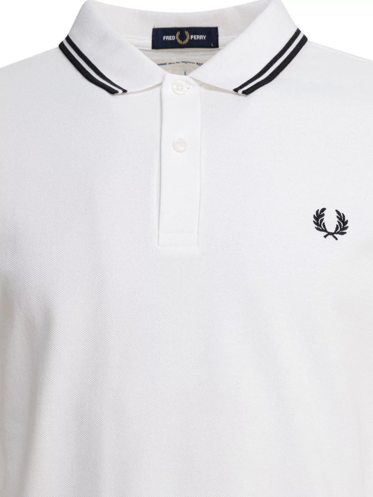 Comme Des Garçons Collared Polo T-shirts Ribbed Cuffs