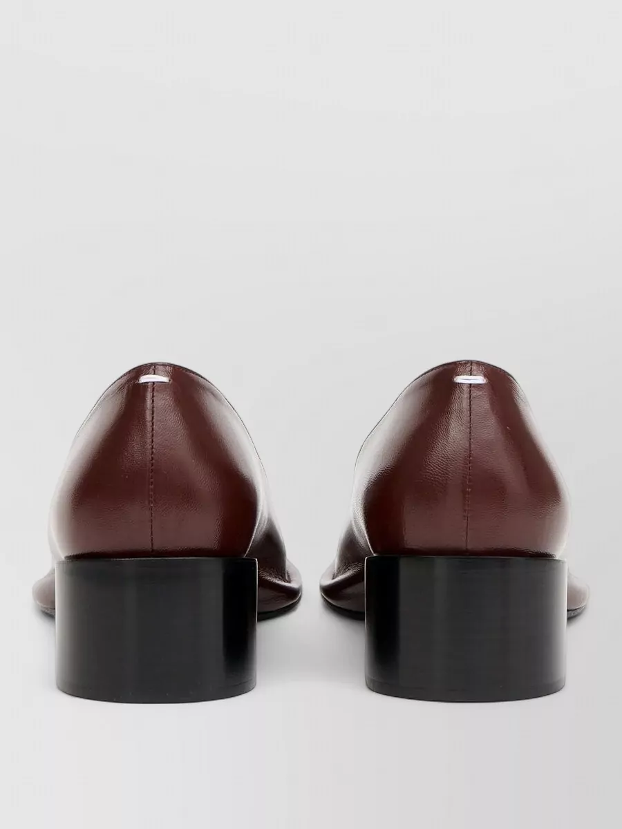 Maison Margiela Leather Square-Toe Pumps