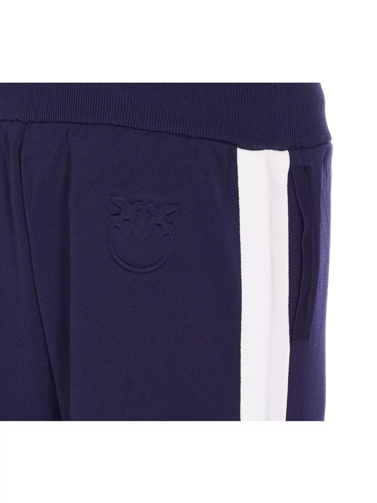 Pinko High Waist Elastic Waistband Trousers With Side Stripes