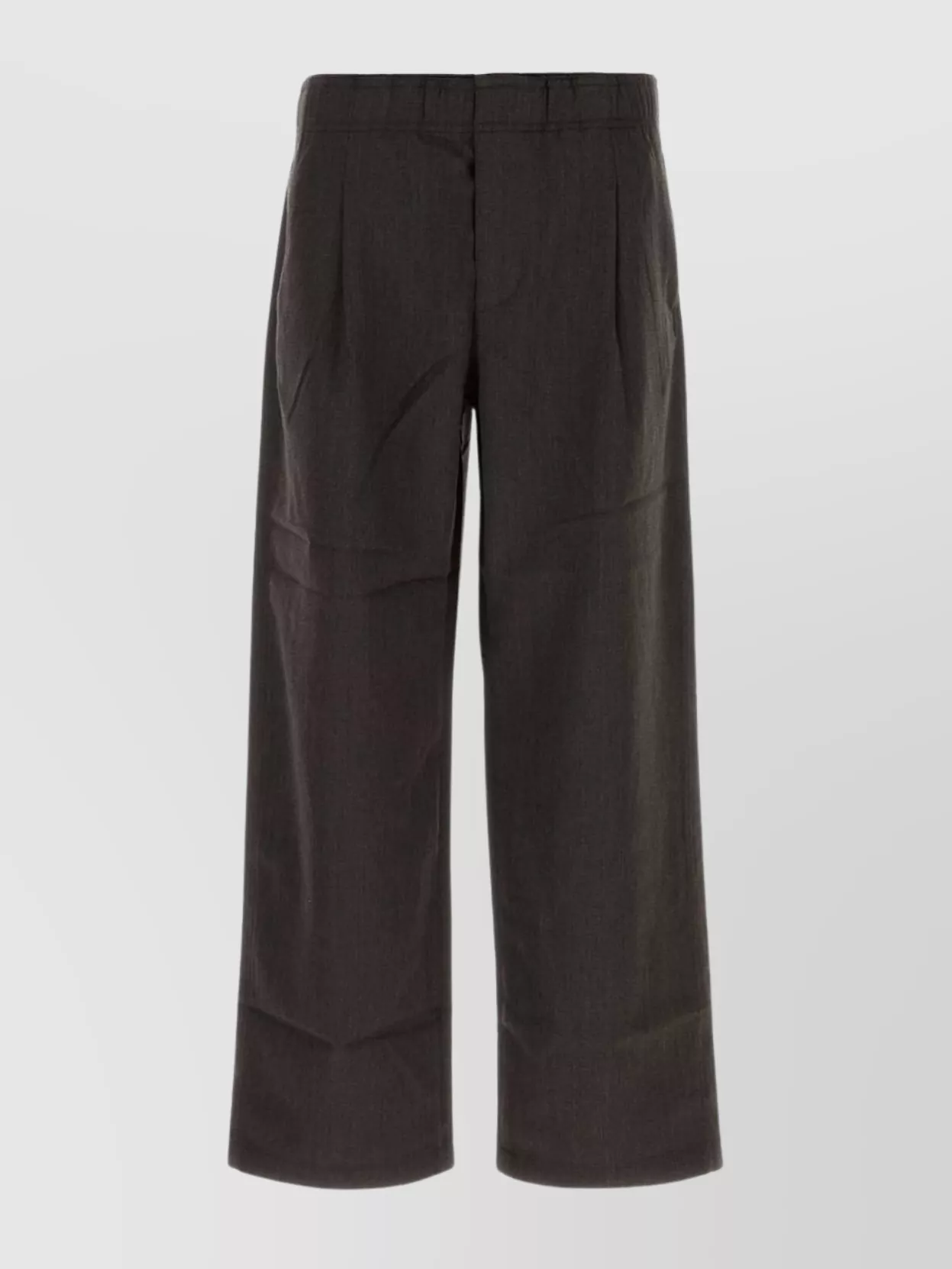 Our Legacy Dark Brown Wool Leisure Wide-leg Pant In Brown
