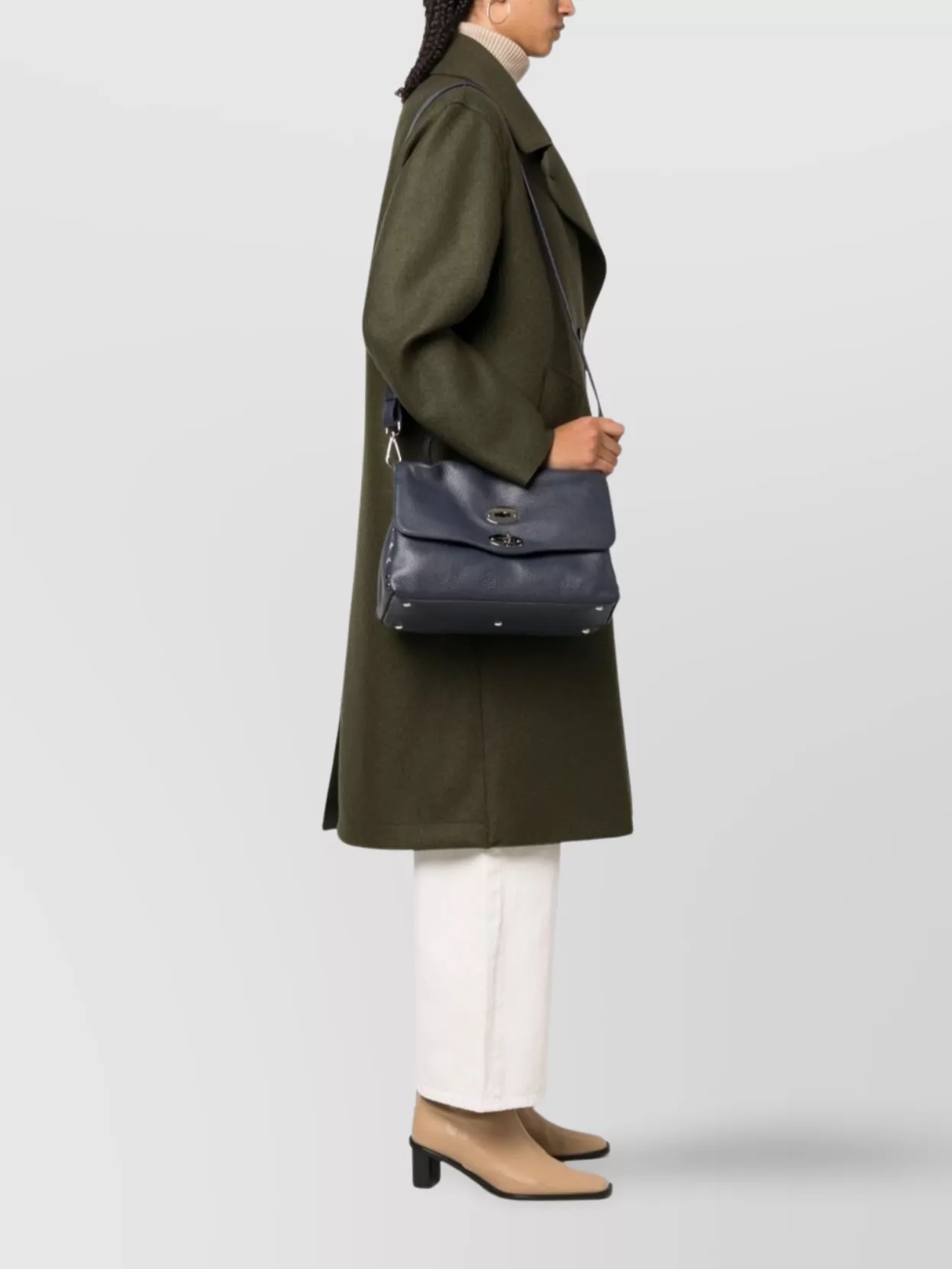 Zanellato Shoulder Bag With Stud Embellishment And Top Handle