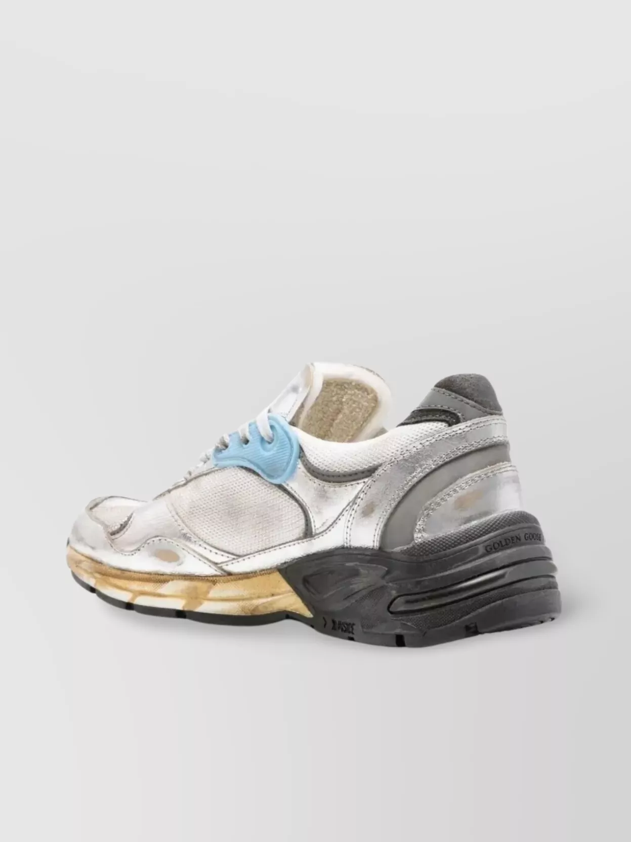 Golden Goose Dad Running Sneakers Mesh Laminated Leather