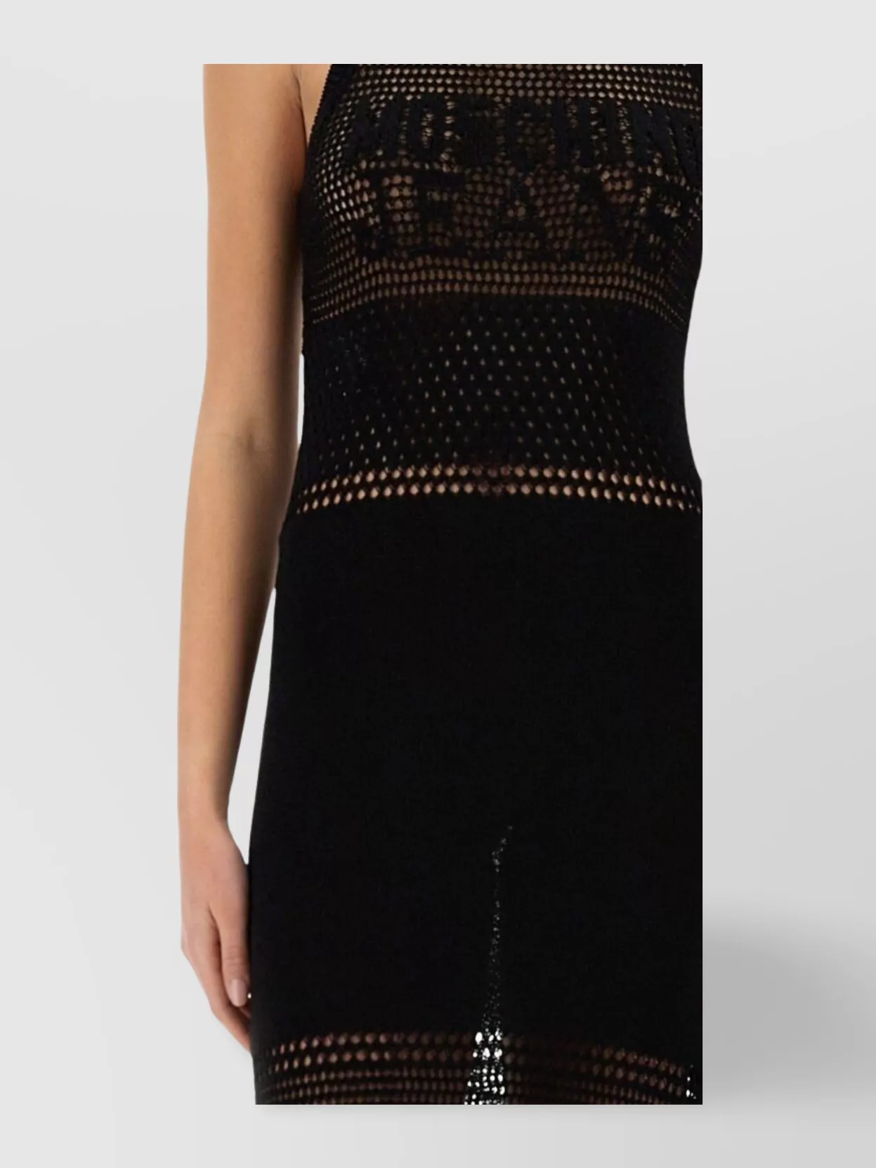 Moschino Logo Mesh Maxi Dress