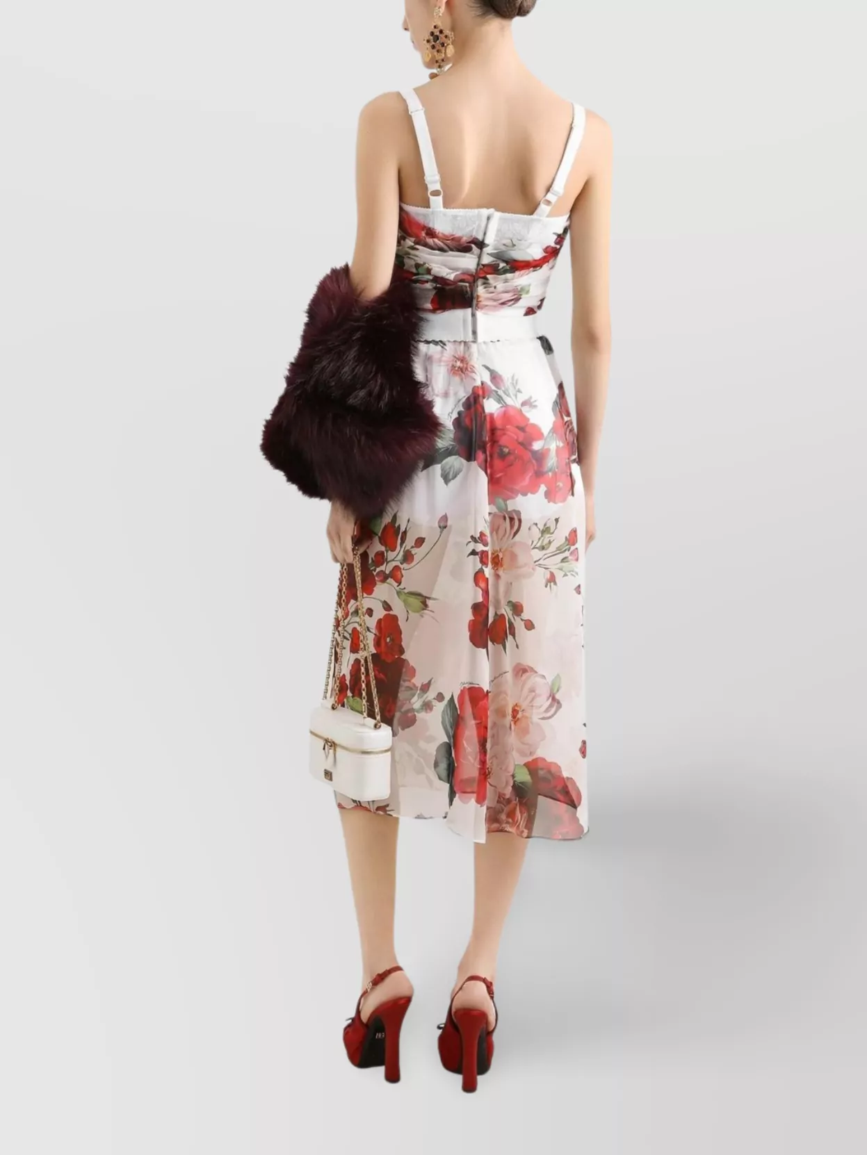 Dolce & Gabbana Multicolor Skirt With All-over Floral Motif