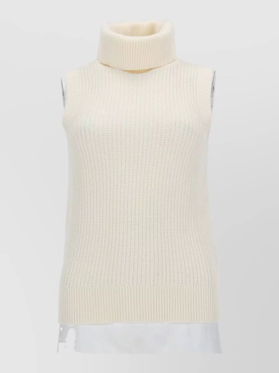 Michael Kors sleeveless turtleneck knitted top