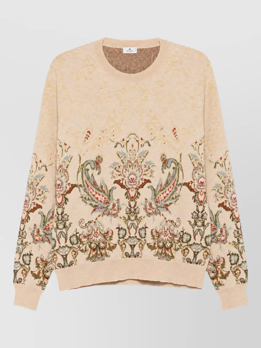 Etro wool fine-knit crew-neck jumper