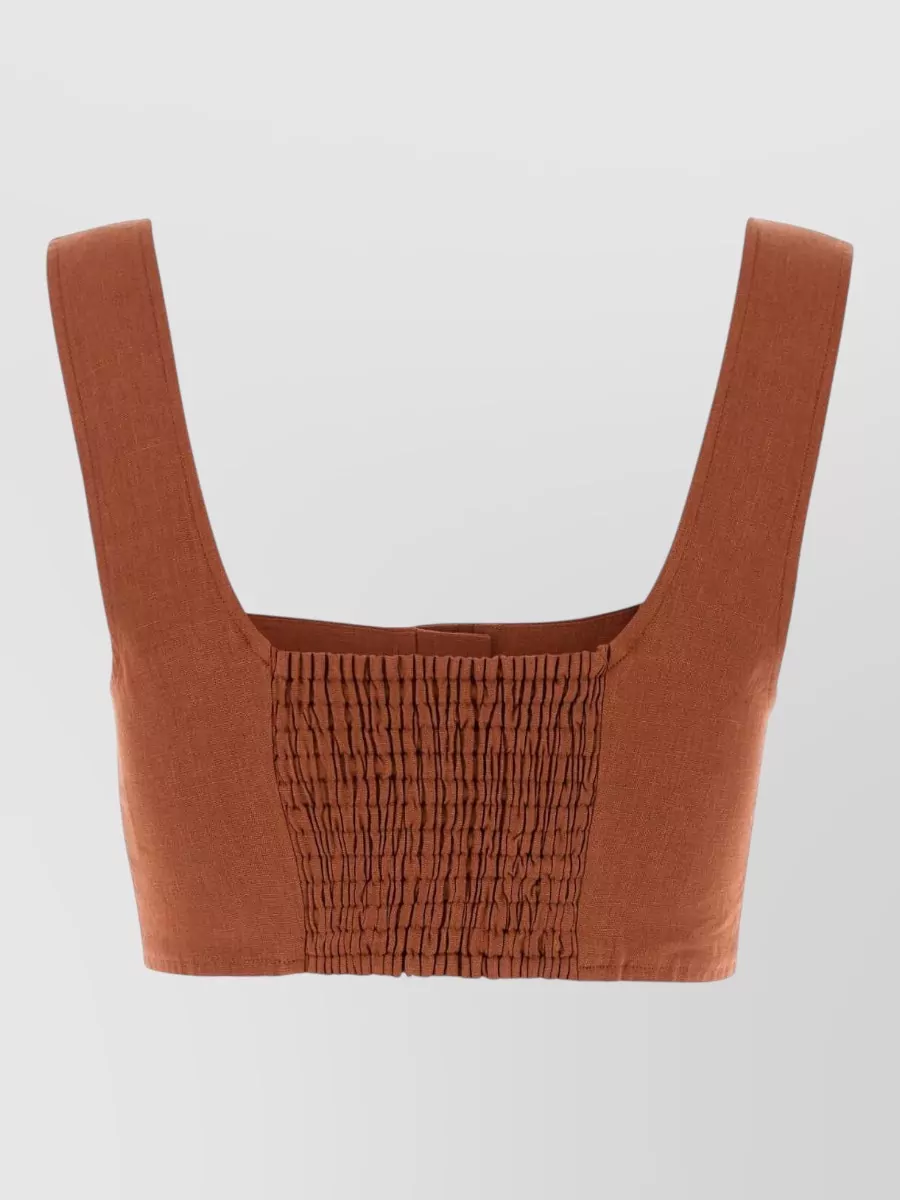 Le Kasha linen cropped tank top