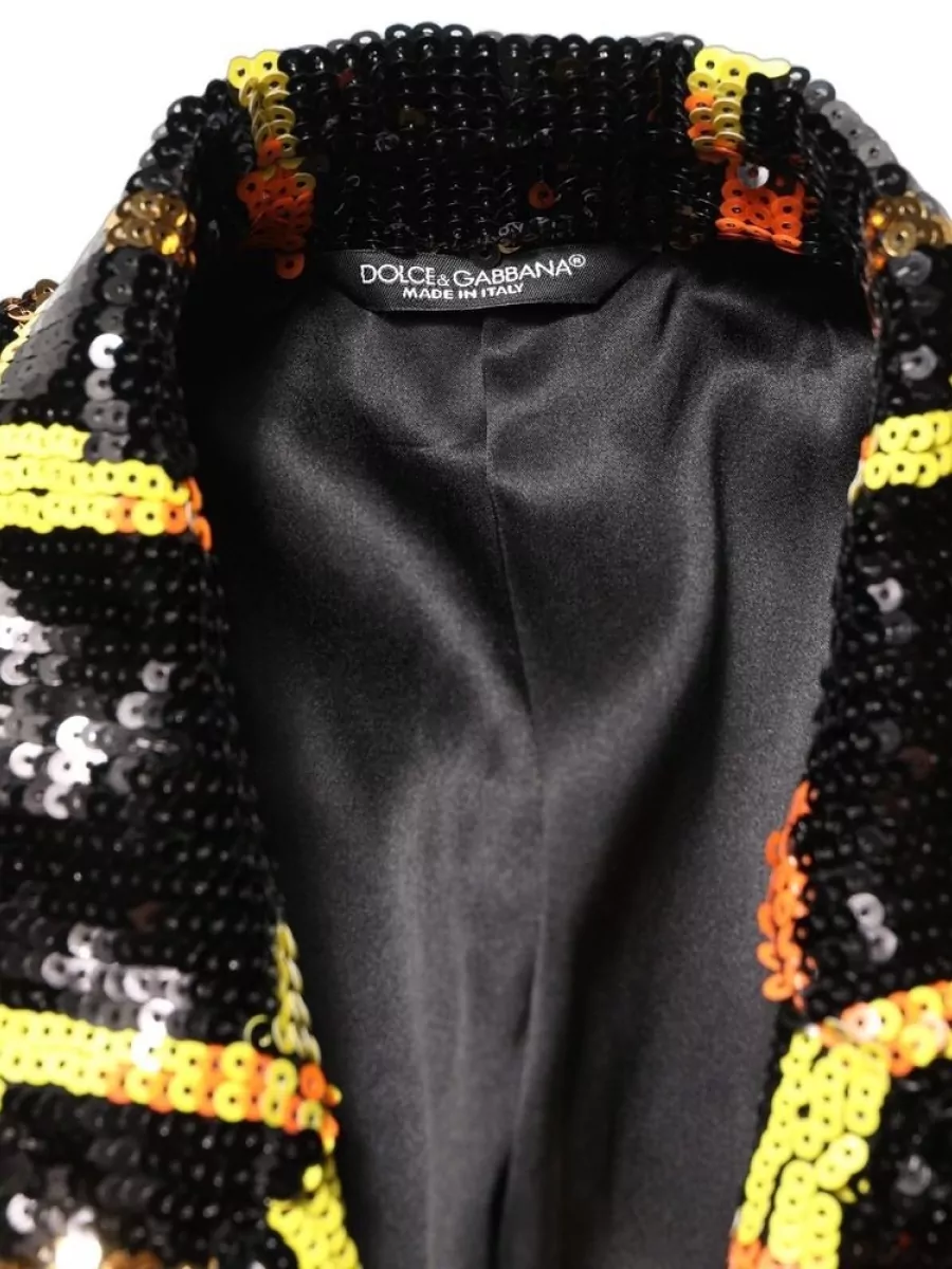 Dolce&Gabbana Sequin Embellished Double Breasted Suit Jacket