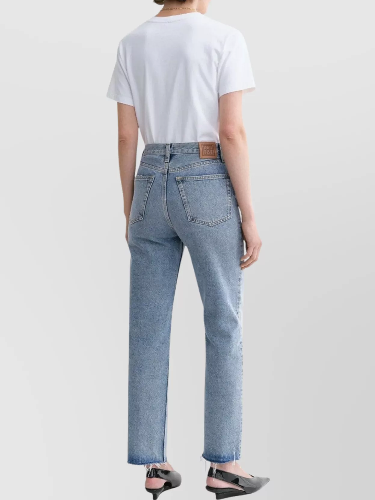 Totême Toteme Twisted Seam Full Length Trouser Worn Blue