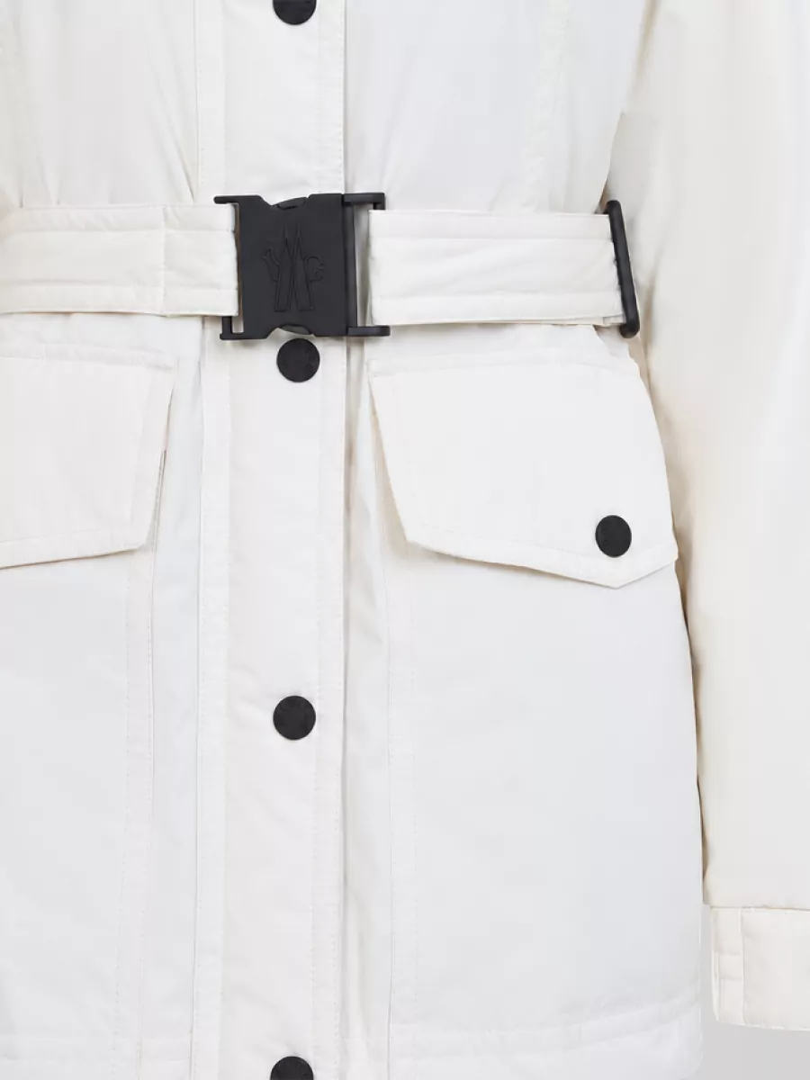 Moncler Grenoble Down Belted Hooded Fitted Jacket