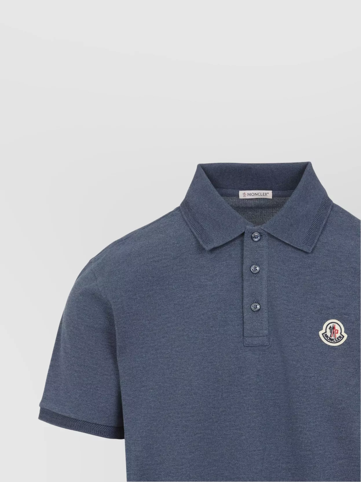 Moncler Cotton Pique Knit Polo Shirt