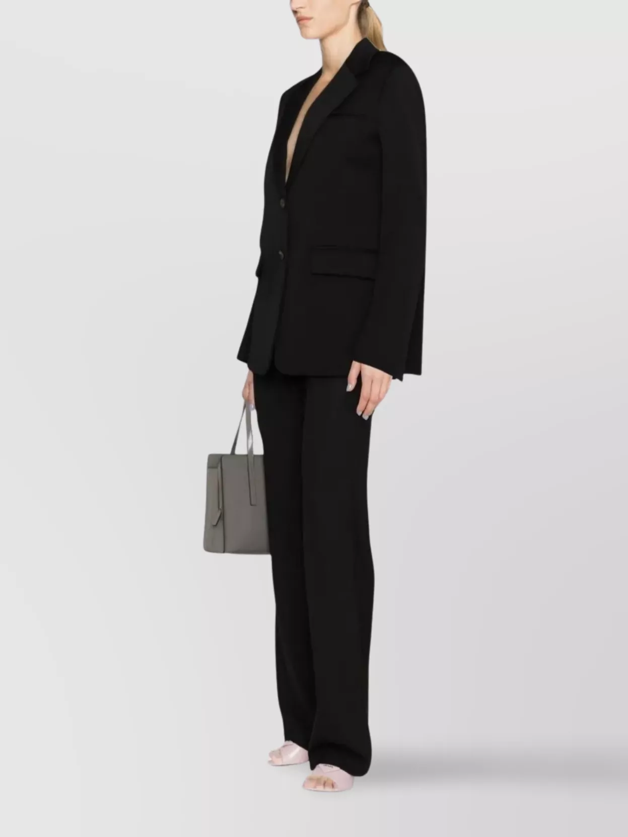 Lanvin Blazer Longline Single-Breasted Notch Lapels Flap Pockets