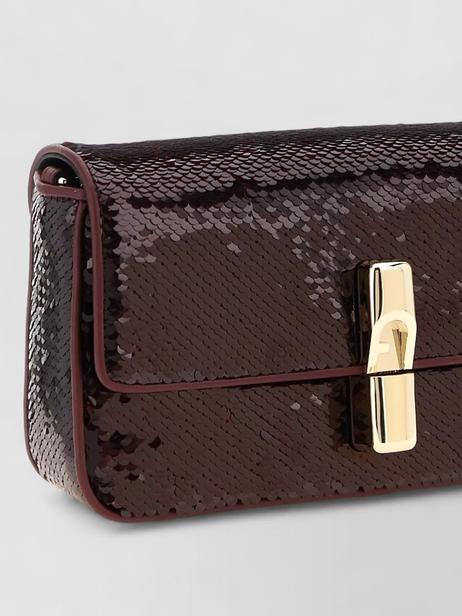 Furla Small Sequin Fabric Shoulder Bag