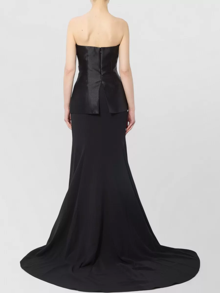 Solace London Draped Slim-Fit Maxi Gown