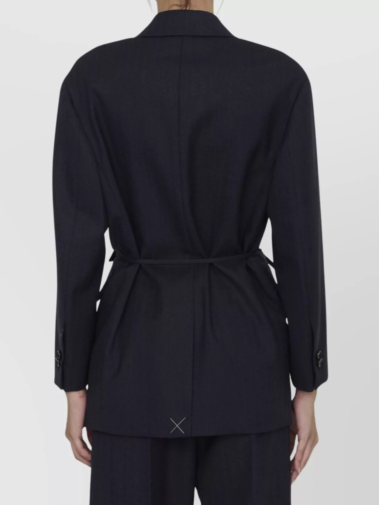 Bottega Veneta Belted Wool Jacket Detachable Pouch