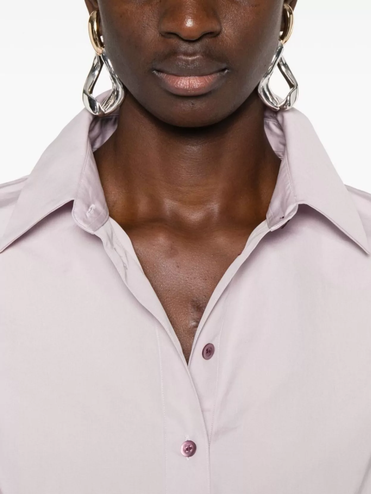 Dries Van Noten Casual Collared Neck Curved Hem Long Sleeves