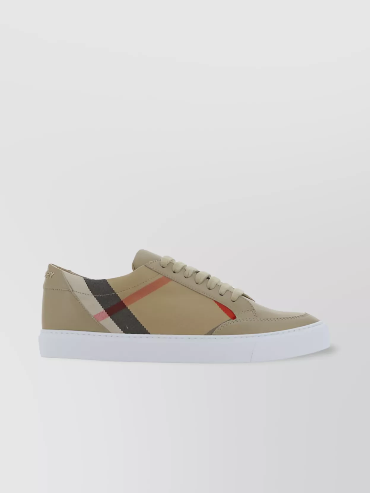 Shop Burberry Checkered Paneled Low-top Sneakers