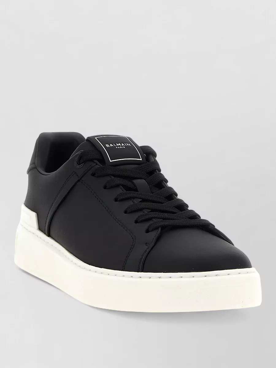 Balmain calfskin leather low-top sneakers