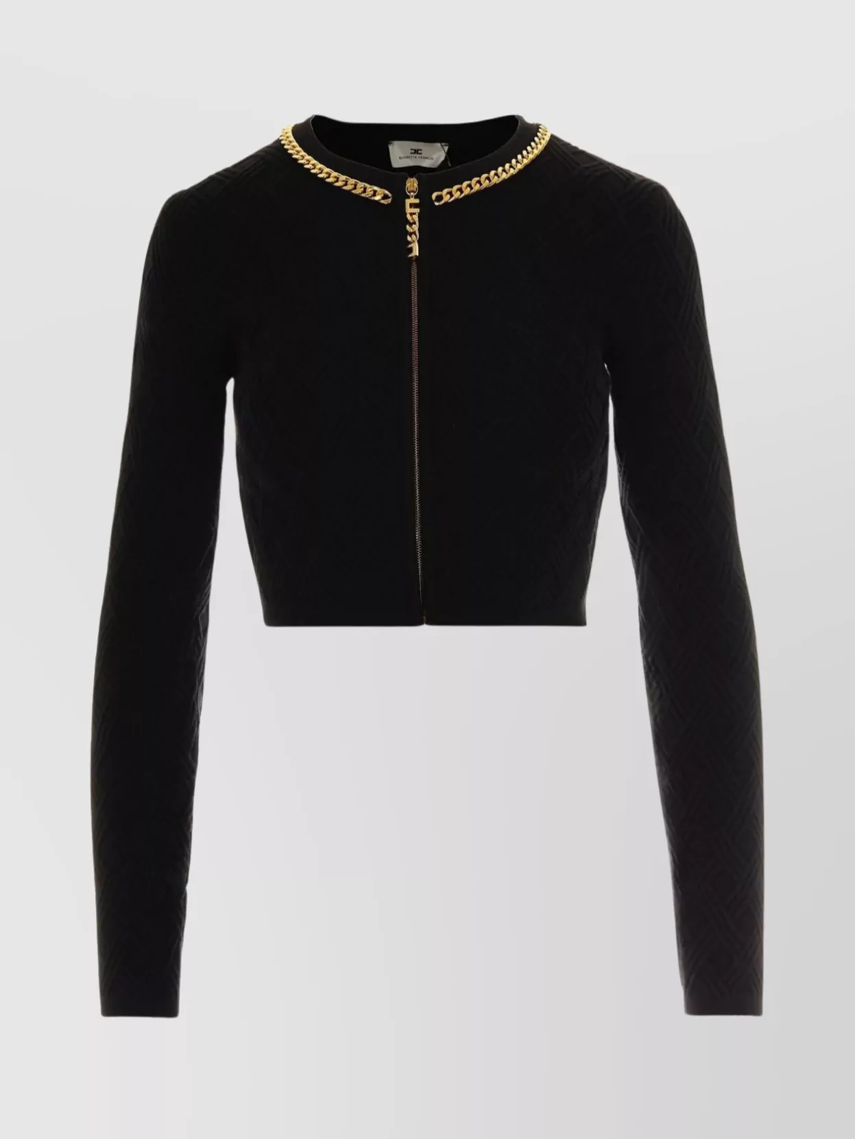 Elisabetta Franchi Knitwear Chain Detail Cropped Length