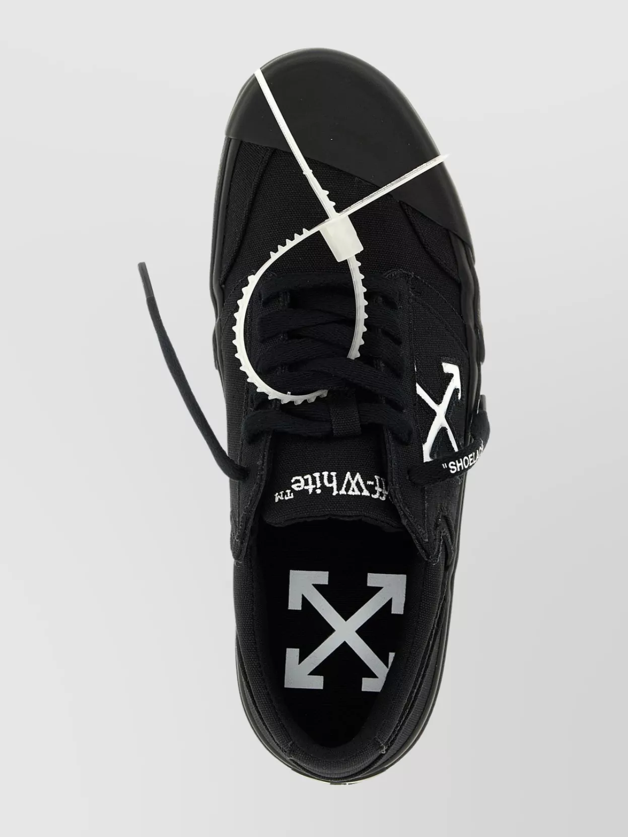 Off-White Striped Low-Top Sneakers Rubber Sole