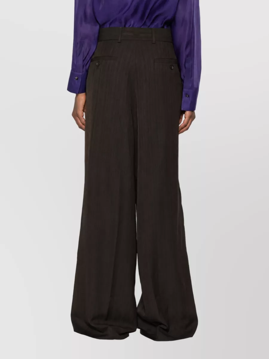 Dries Van Noten Silk Wide-Leg Trousers