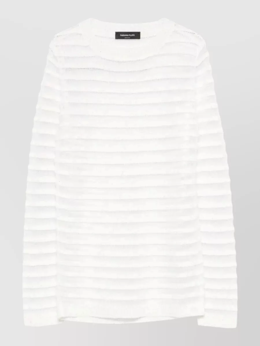 Fabiana Filippi striped sequin long-sleeve jumper
