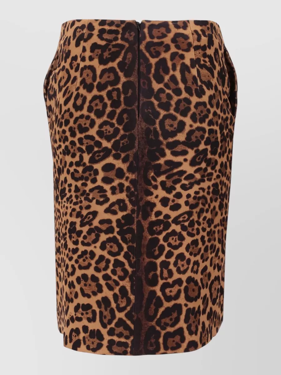 La Rose Leather pencil skirt