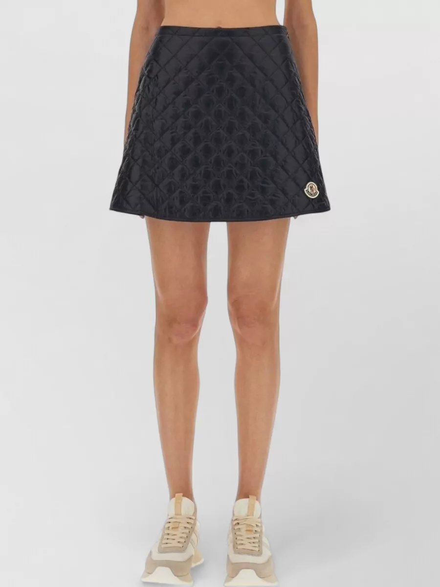Moncler Quilted A-Line Skirt