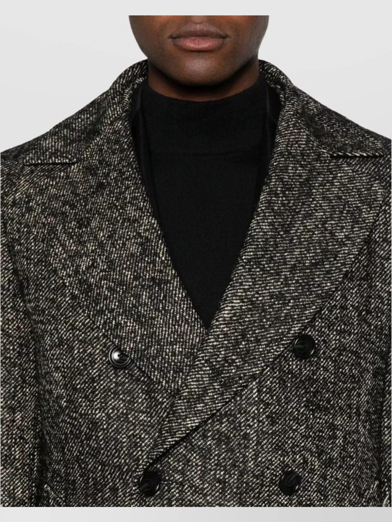 Tagliatore Long Sleeve Coat Notched Lapels Pockets