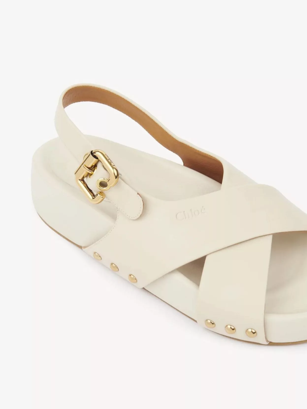 Chloé Mae Paddington Leather Crisscross Sandals