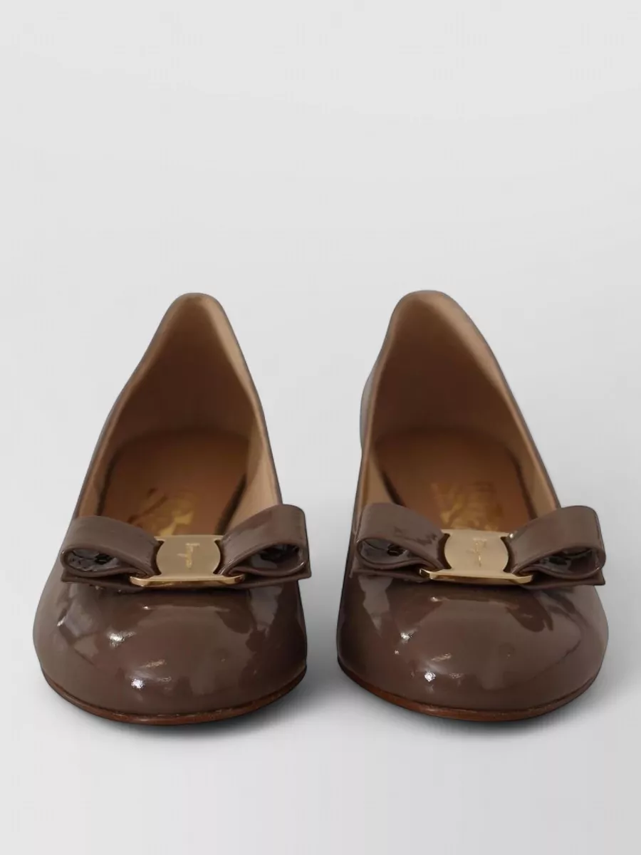 Ferragamo leather ballerina shoes