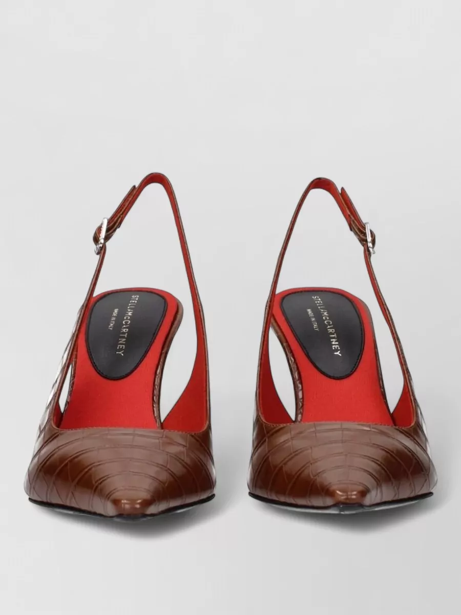 Stella Mccartney leather slingback high heel sandals