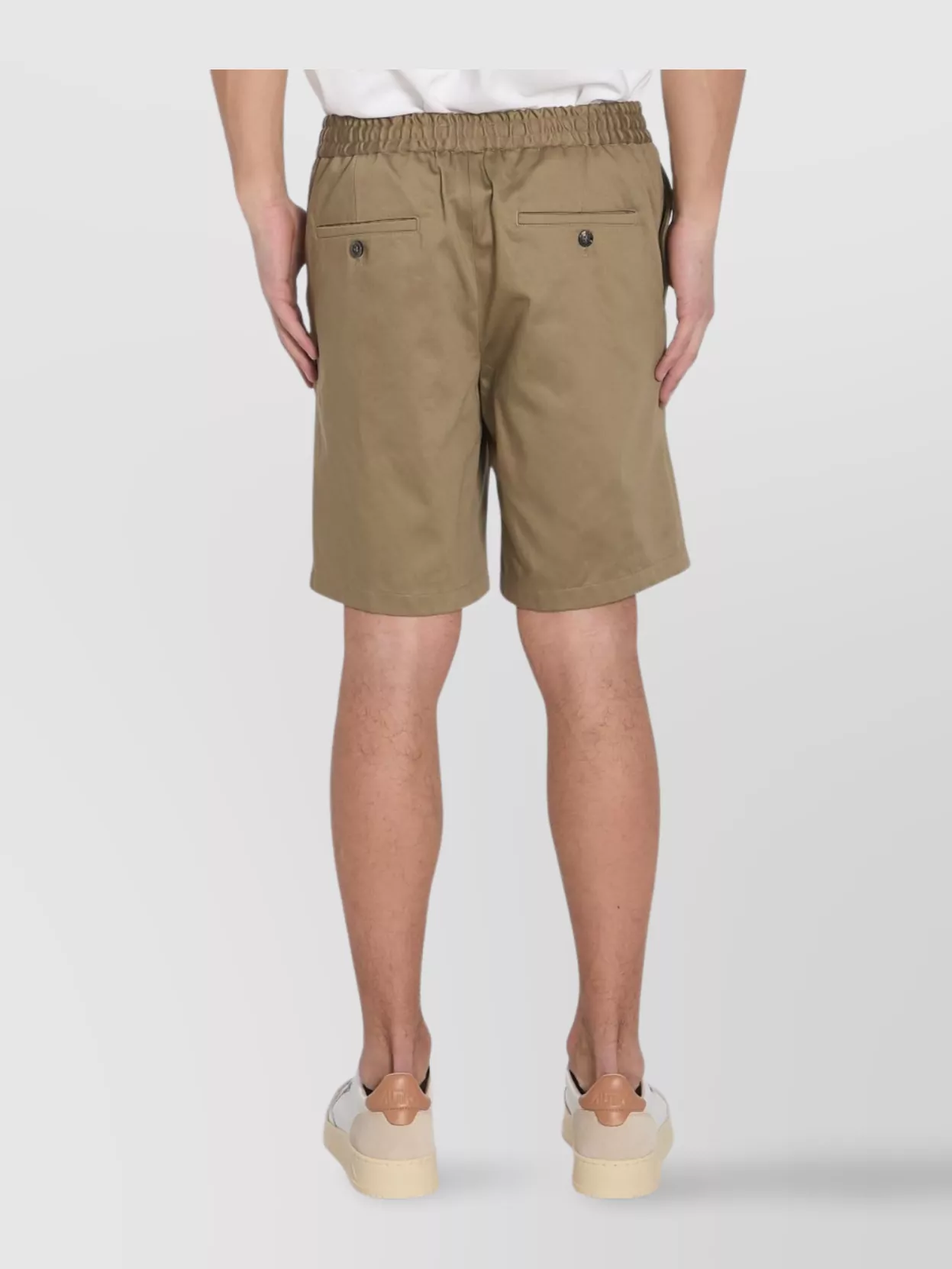 Ami Paris Drawstring Bermuda Shorts With Side And Back Pockets