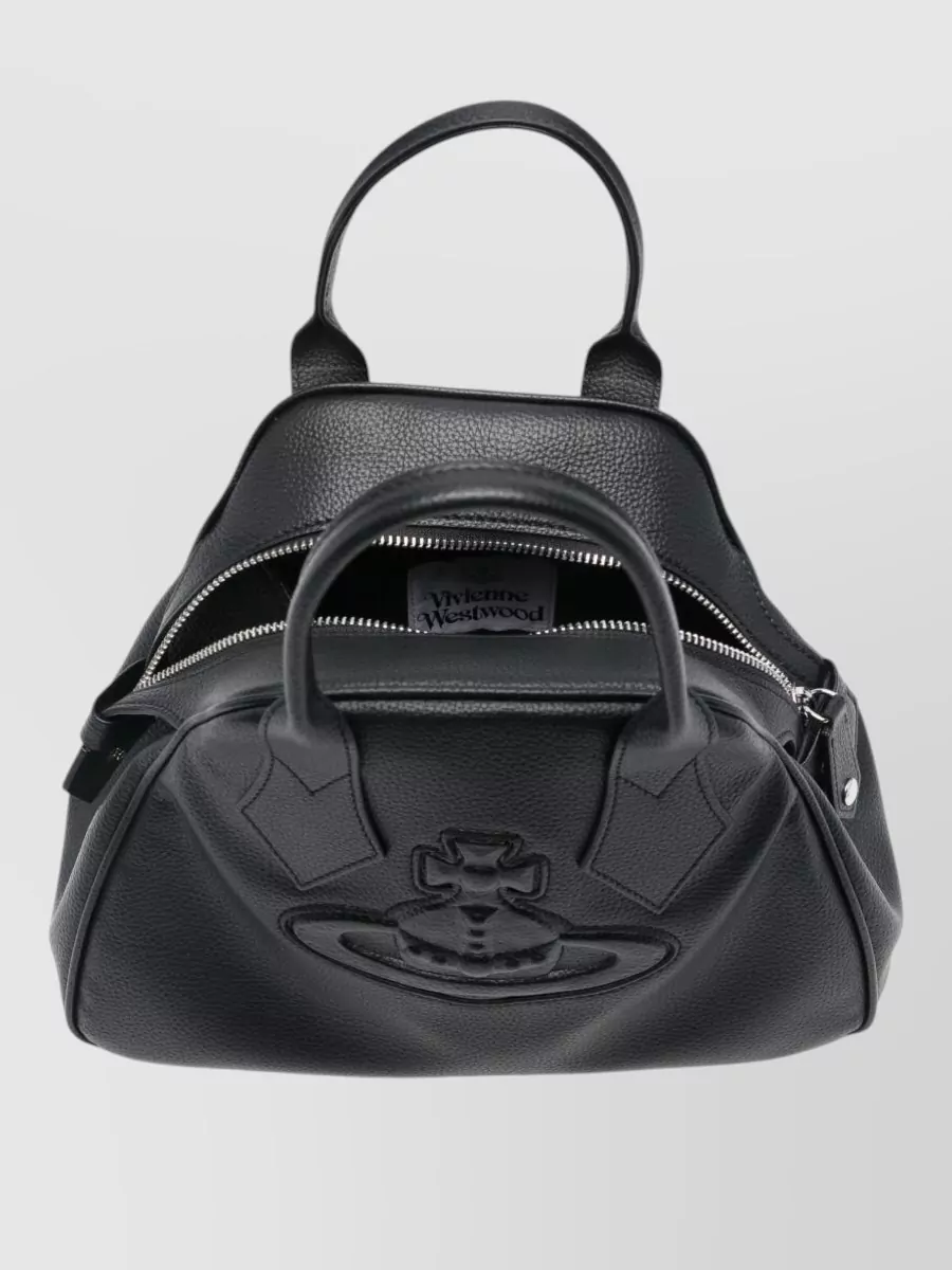 Vivienne Westwood Structured Texture Shoulder Bag Tonal Stitching Top Handles