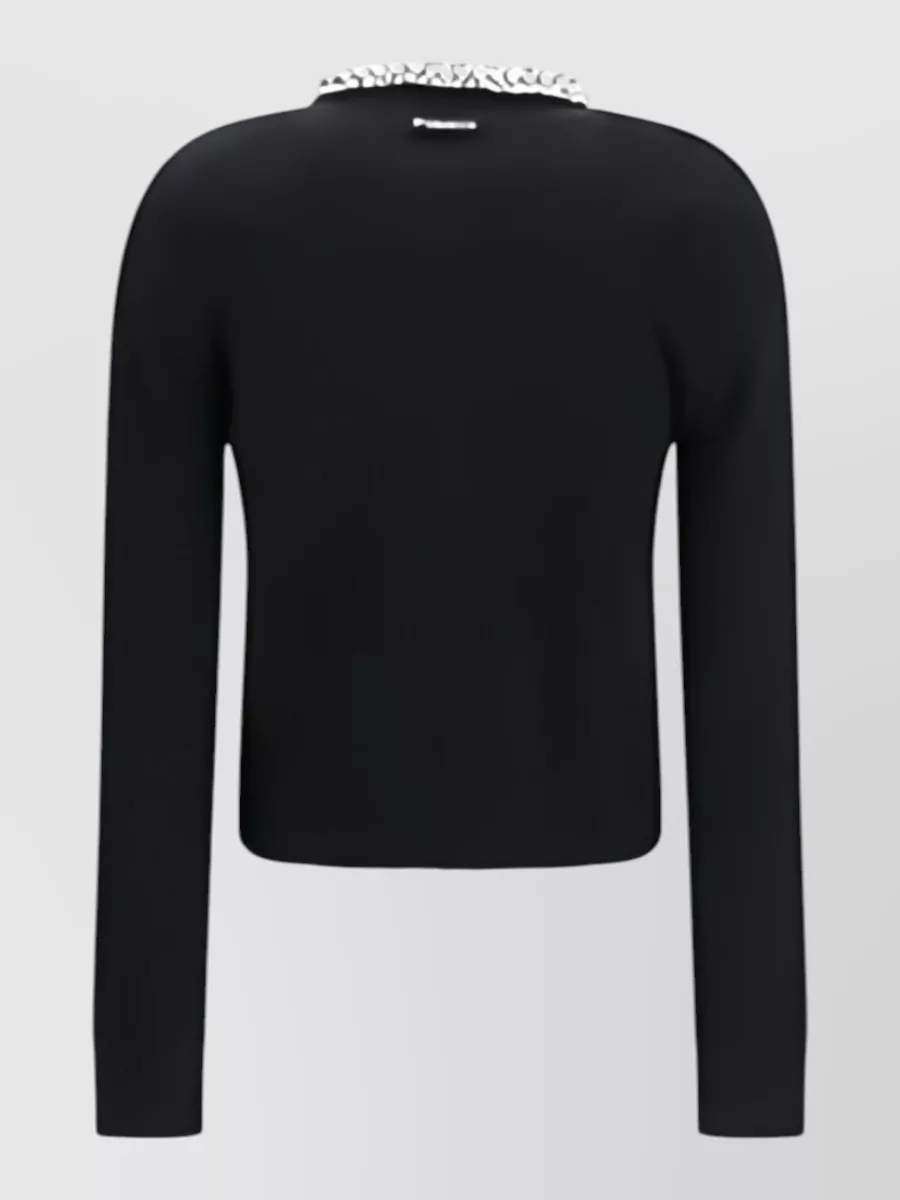 Pinko Cashmere-Blend Slim-Fit Jewel-Embellished Cardigan