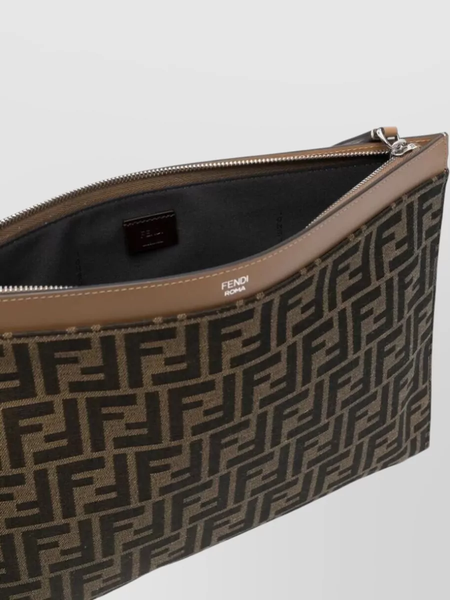 Fendi Large Monogram Clutch Top Handle