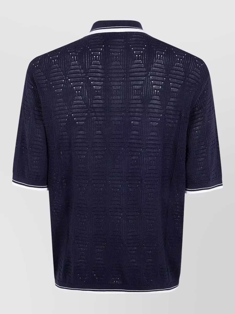 Laneus Cotton Knitted Polo Shirt