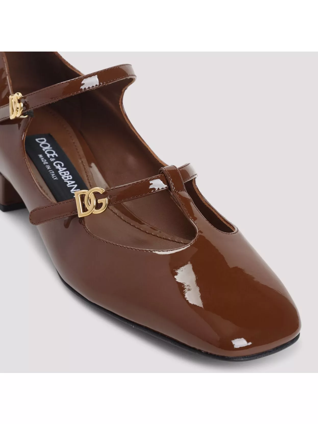 Dolce & Gabbana Block Heel Patent Finish Pumps