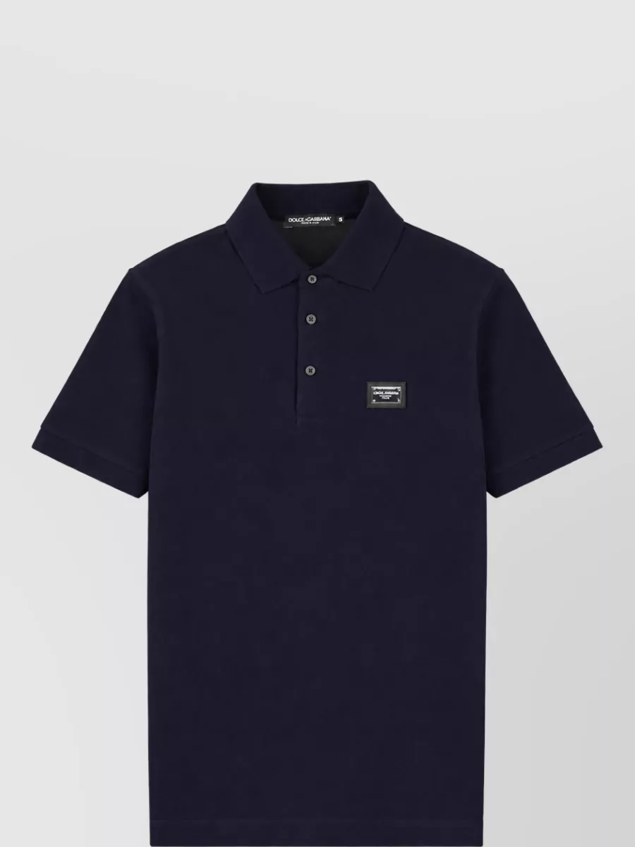 Dolce&Gabbana Polo Shirt Logo Patch Short Sleeves