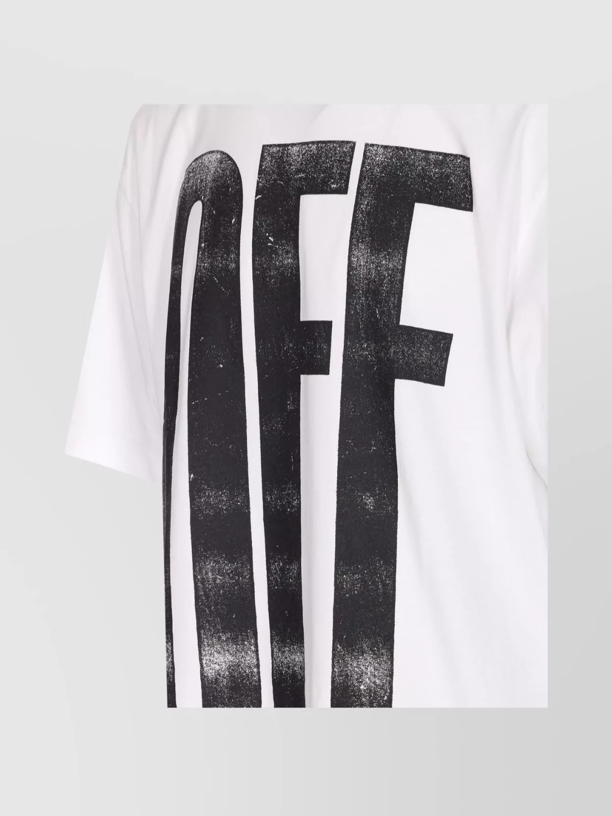 Off-White Graphic Crewneck T-Shirt With Front And Back Print