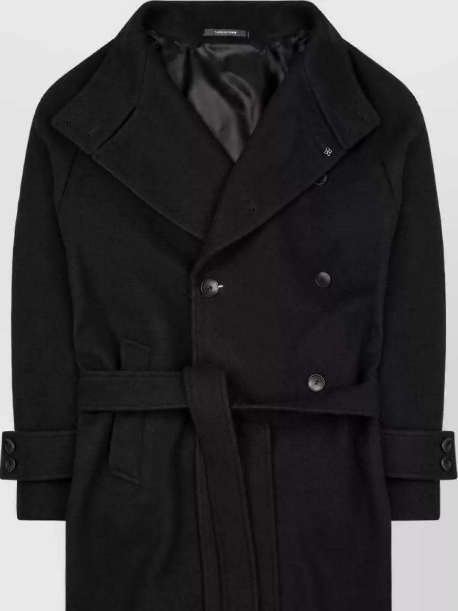 Tagliatore double breasted belted coat