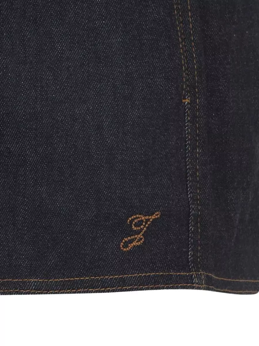 Jacquemus Pleated Denim Short Shorts