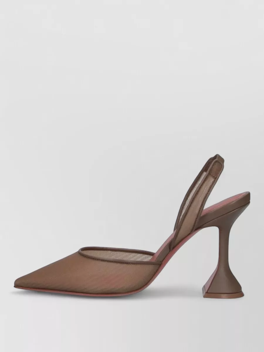 Amina Muaddi Mesh Slingback Pumps