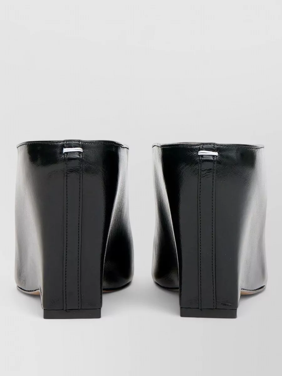 Maison Margiela Leather Pointed-Toe Mules